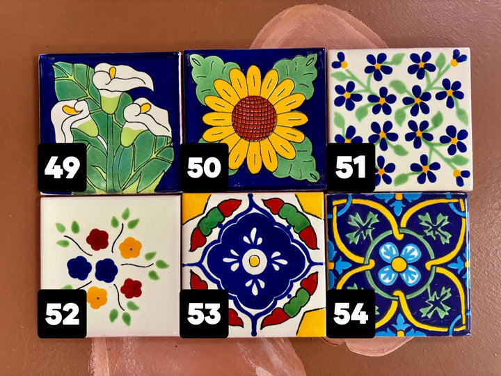 20 Mix & Match Small Hand Painted Tiles