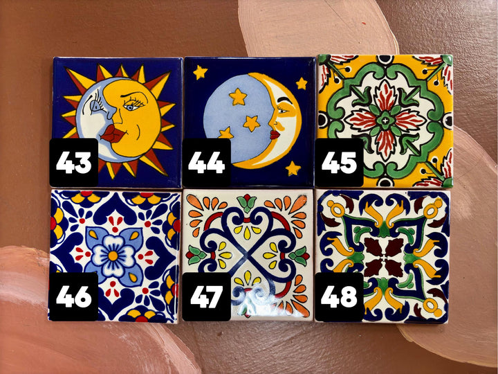 20 Mix & Match Small Hand Painted Tiles