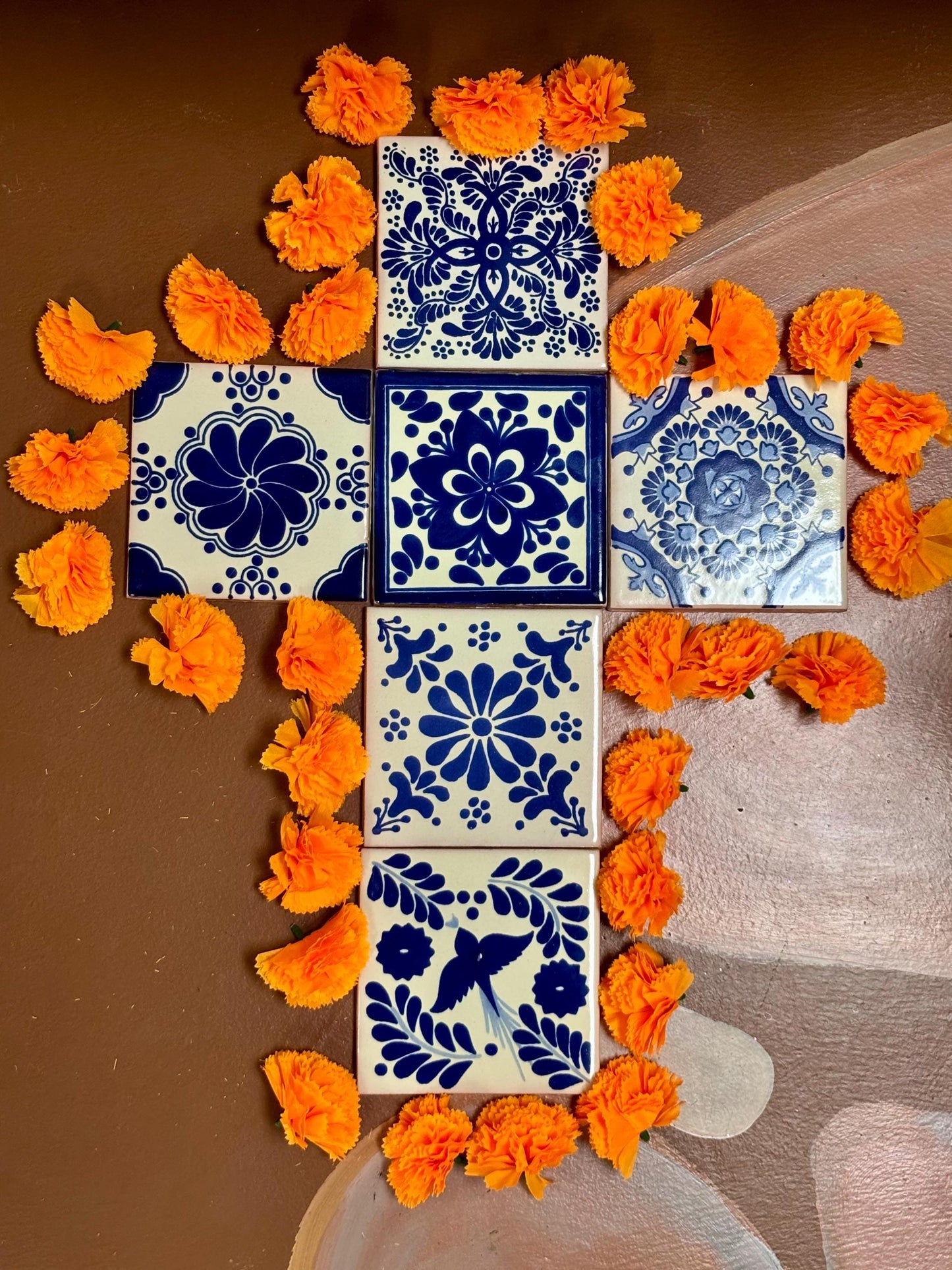 Set of 20 Small Hand Painted Tiles, 6 Unique Mexican Talavera Designs Available!