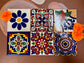 50 Assorted Small Hand Painted Tiles - Over 50 Authentic Mexican Talavera Designs Available!