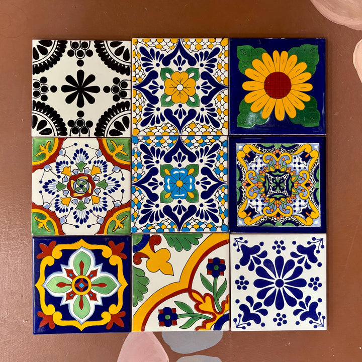 Single Hand Painted Medium Tile