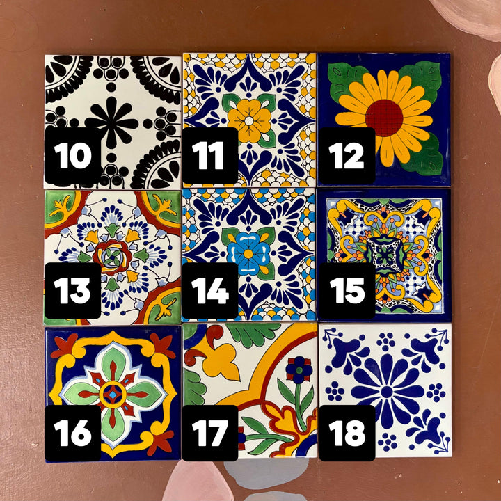 Single Hand Painted Medium Tile