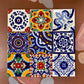 Set of 20 Medium Hand Painted Tiles, 18 Authentic Mexican Talavera Designs Available!