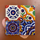 Set of 20 Medium Hand Painted Tiles, 18 Authentic Mexican Talavera Designs Available!