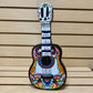 Colorful Talavera Guitar Statue, Authentic Mexican Ceramic Hand Crafted Talavera