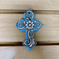 Hand Painted Mini Clover Cross - Authentic Ceramic Hand Painted Mexican Talavera