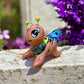 Cute Hand Painted Grasshopper Figure, Authentic Mexican Ceramic Hand Crafted Talavera