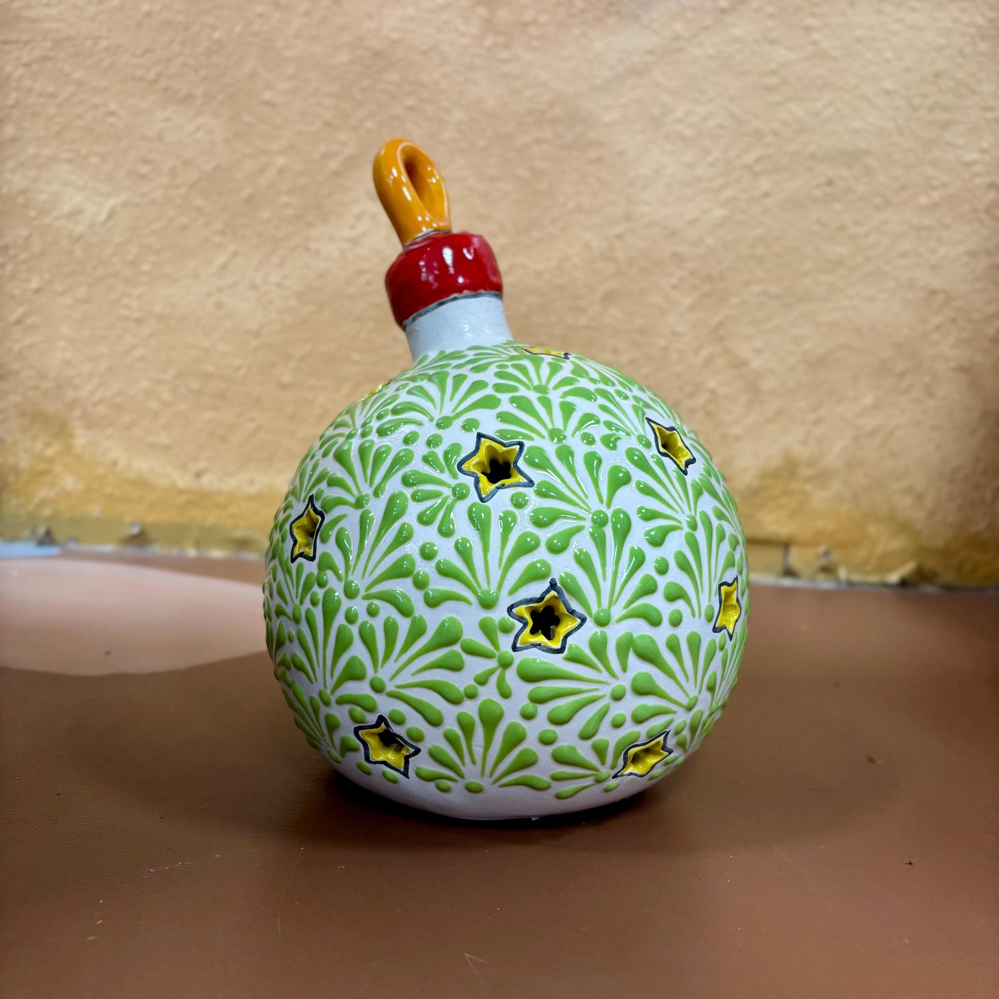 Hand Painted Christmas Tree Ornament Figure, Authentic Mexican Ceramic Hand Crafted Talavera