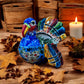 Hand Painted Thanksgiving Turkey Planter Pot, Authentic Mexican Ceramic Hand Crafted Talavera