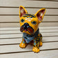 Hand Painted French Bulldog Dog Sculpture, Authentic Mexican Ceramic Hand Crafted Talavera