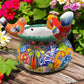 Hand Painted Bird Talavera Planter Pot, Authentic Mexican Ceramic Hand Crafted Talavera