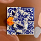 Set of 20 Small Hand Painted Tiles, 6 Unique Mexican Talavera Designs Available!