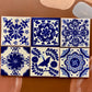 Set of 20 Small Hand Painted Tiles, 6 Unique Mexican Talavera Designs Available!