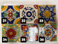 Single Hand Painted Small Tile, Over 50 Authentic Ceramic Hand Crafted Mexican Talavera Designs Available!