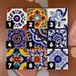 Set of 20 Medium Hand Painted Tiles, 18 Authentic Mexican Talavera Designs Available!