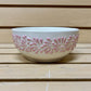 Baby Pink and White Hand Painted Bowl, Authentic Ceramic Hand Crafted Mexican Talavera