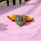 Fiery Flying Heart Garden Wall Decor - Authentic Ceramic Hand Painted Mexican Talavera