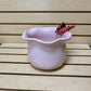 Baby Pink Hand Painted Planter Pot with Butterfly, Authentic Mexican Ceramic Hand Crafted Talavera