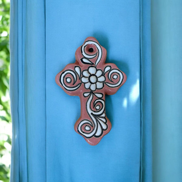 Hand Painted Mini Clover Cross