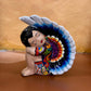 Cute Hand Painted Resting Angel Statue - Authentic Ceramic Hand Crafted Mexican Talavera