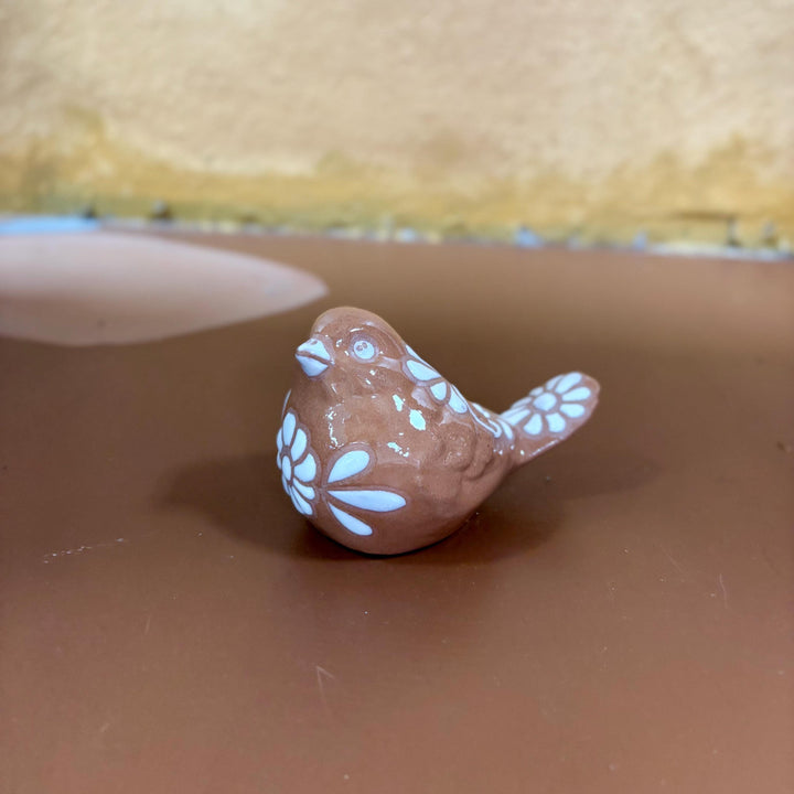 Cute Talavera Beige and White Bird