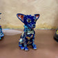 Hand Painted Chihuahua Dog Sculpture, Authentic Ceramic Hand Crafted Mexican Talavera