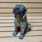 Hand Painted Colorful Dalmation Dog Sculpture, Authentic Mexican Ceramic Hand Crafted Talavera