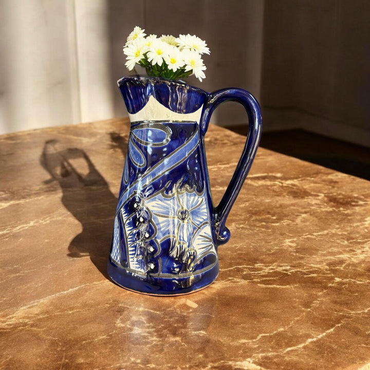 Small Hand Painted Unique Pitcher Planter Pot