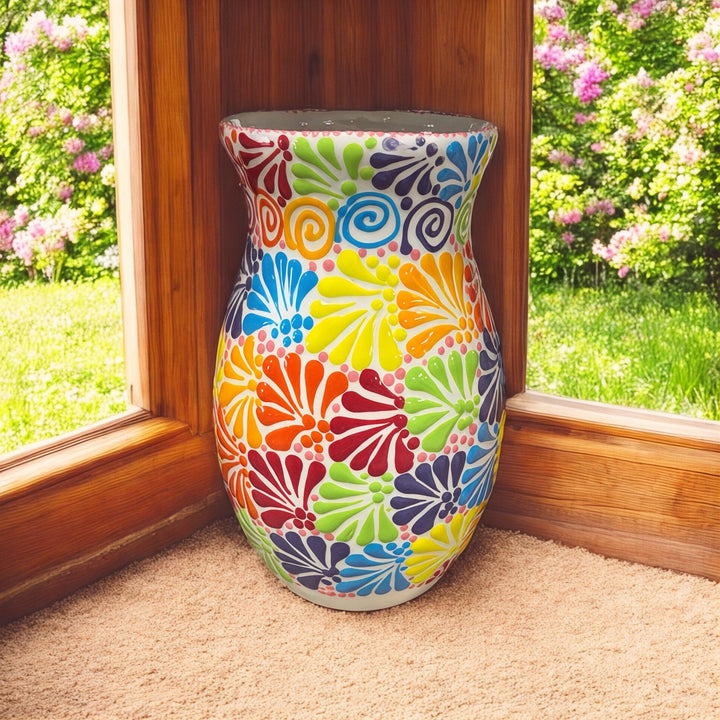 Colorful Hand Painted Small Talavera Vase