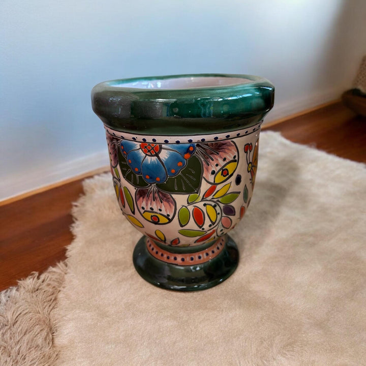 Colorful Hand Painted Cup Planter Pot