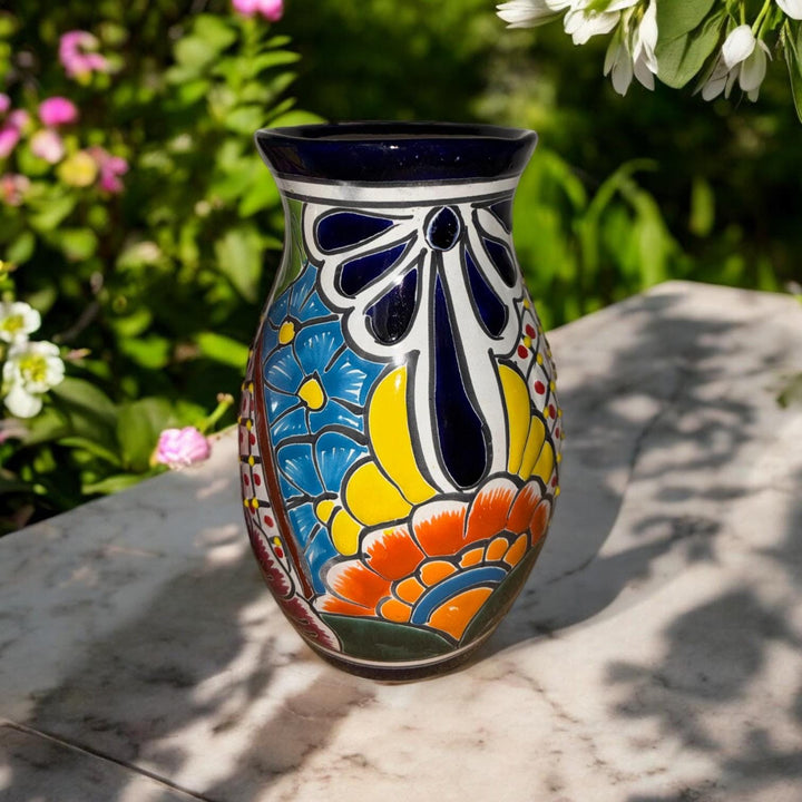 Colorful Variety Hand Painted Small Talavera Vase