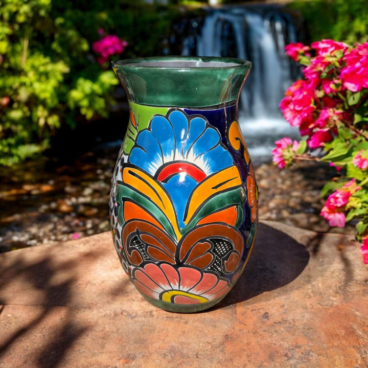 Colorful Variety Hand Painted Small Talavera Vase