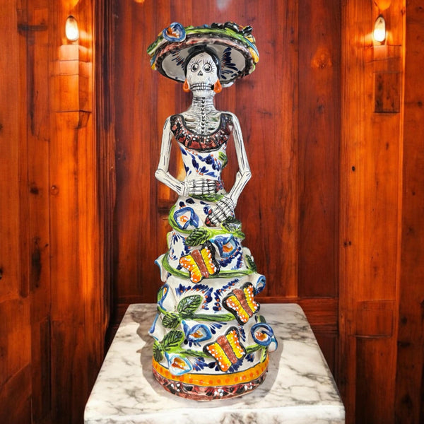 Hand Painted Elegant Catrina Day of the Dead Sculpture