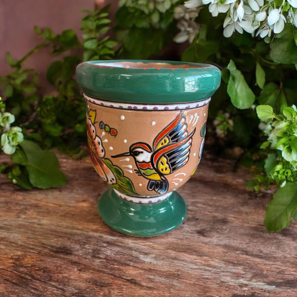 Colorful Hand Painted Cup Planter Pot