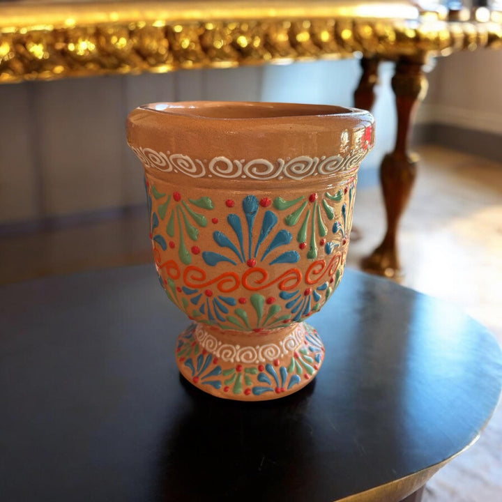 Colorful Hand Painted Cup Planter Pot