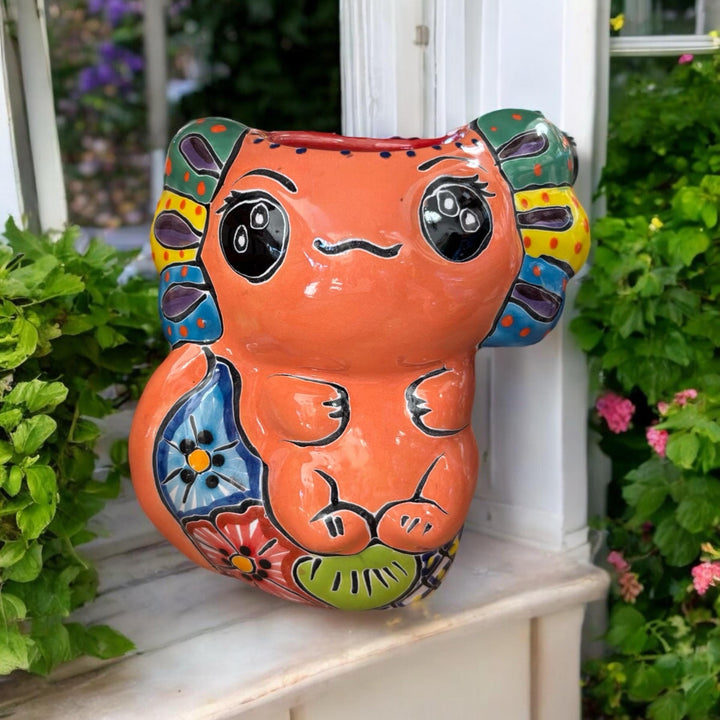 Cute Hand Painted Axolotl Planter Pot