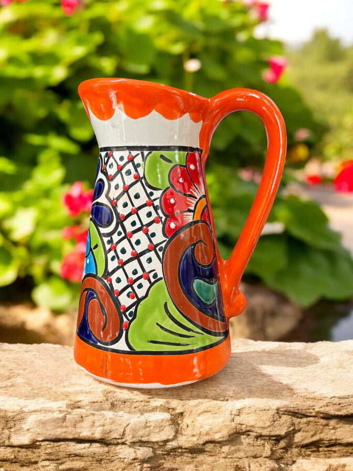 Small Hand Painted Unique Pitcher Planter Pot