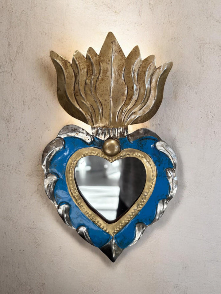 Small Mexican Tin Hearts Wall Decor