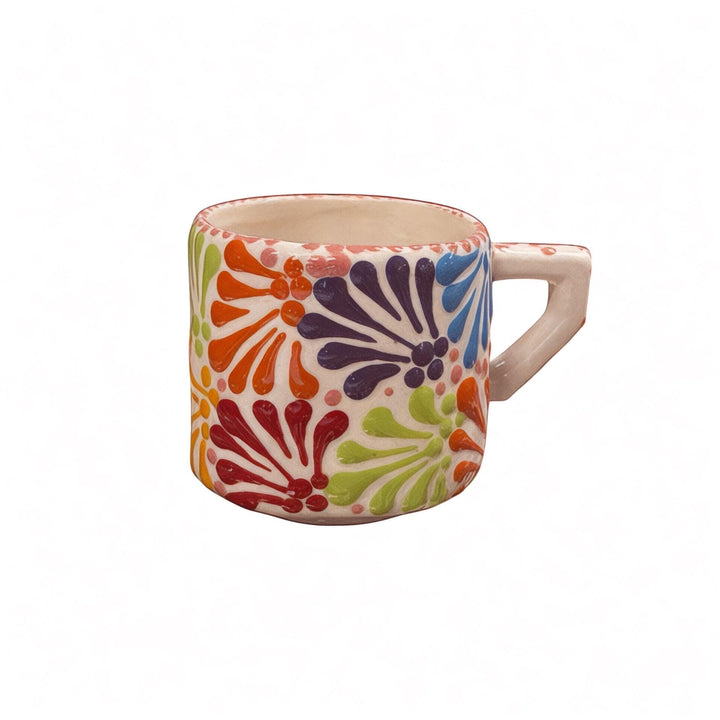 Rainbow HandPainted Geometric Coffee Mug