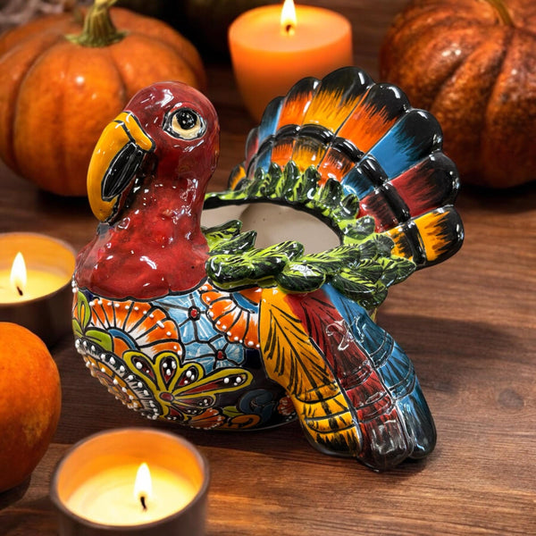 Hand Painted Thanksgiving Turkey Planter Pot