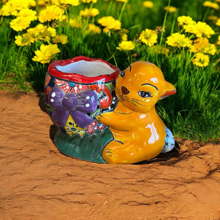 Hand Painted Easter Bunny Rabbit Planter Pot