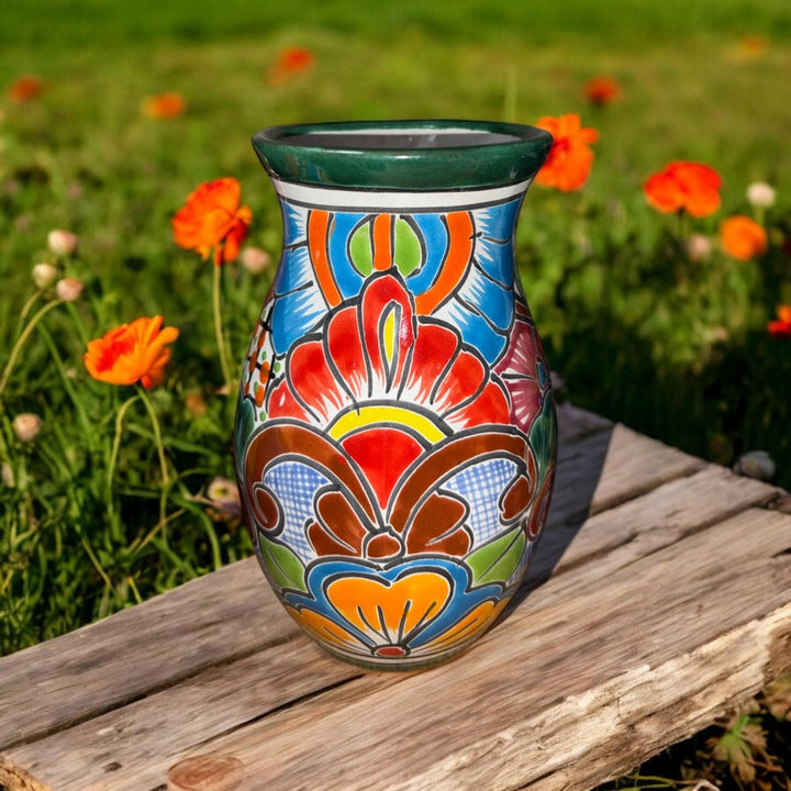 Colorful Variety Hand Painted Small Talavera Vase