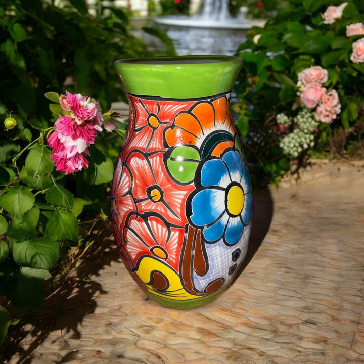 Colorful Variety Hand Painted Small Talavera Vase