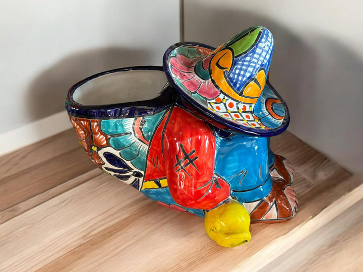 Hand Painted Resting Man Panchito Planter Pot