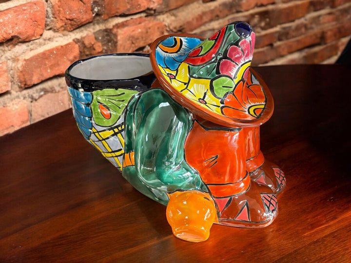 Hand Painted Resting Man Panchito Planter Pot