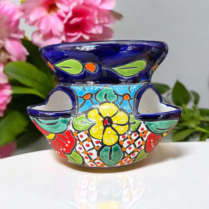 Colorful Hand Painted Strawberry Planter Pot S