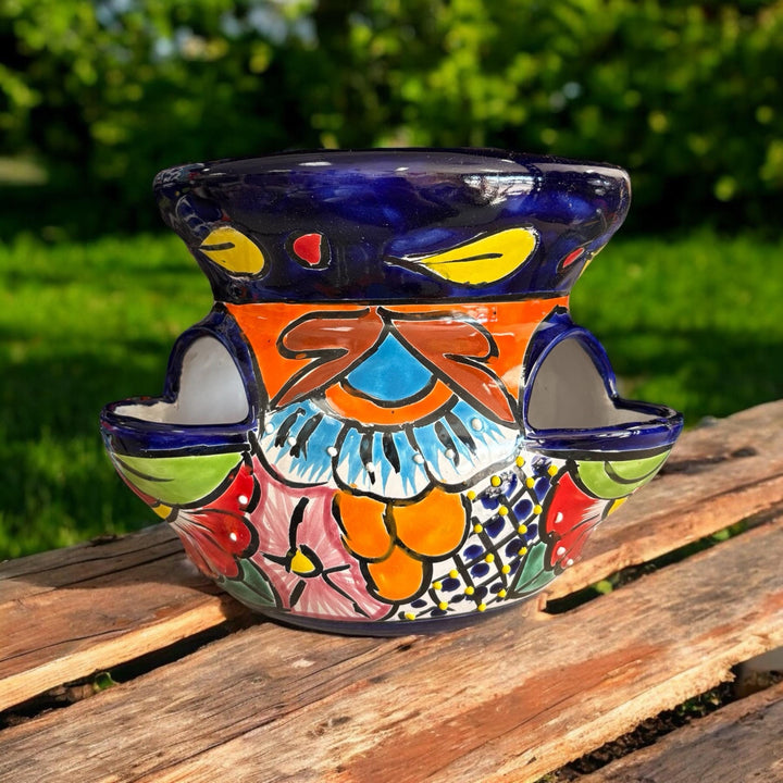 Colorful Hand Painted Strawberry Planter Pot S