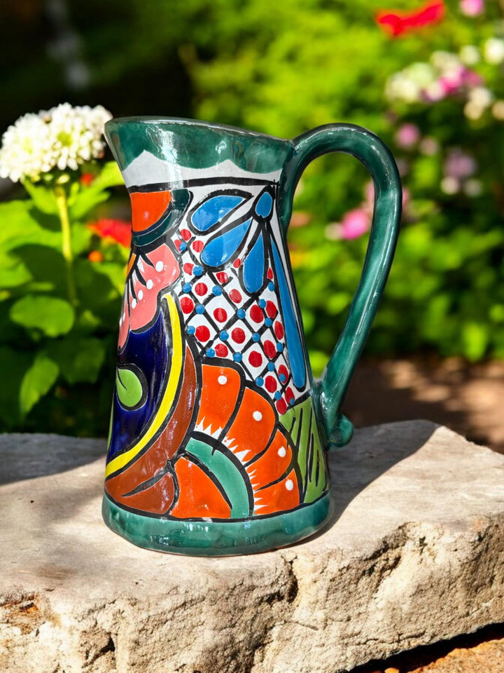 Small Hand Painted Unique Pitcher Planter Pot