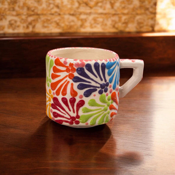 Rainbow HandPainted Geometric Coffee Mug