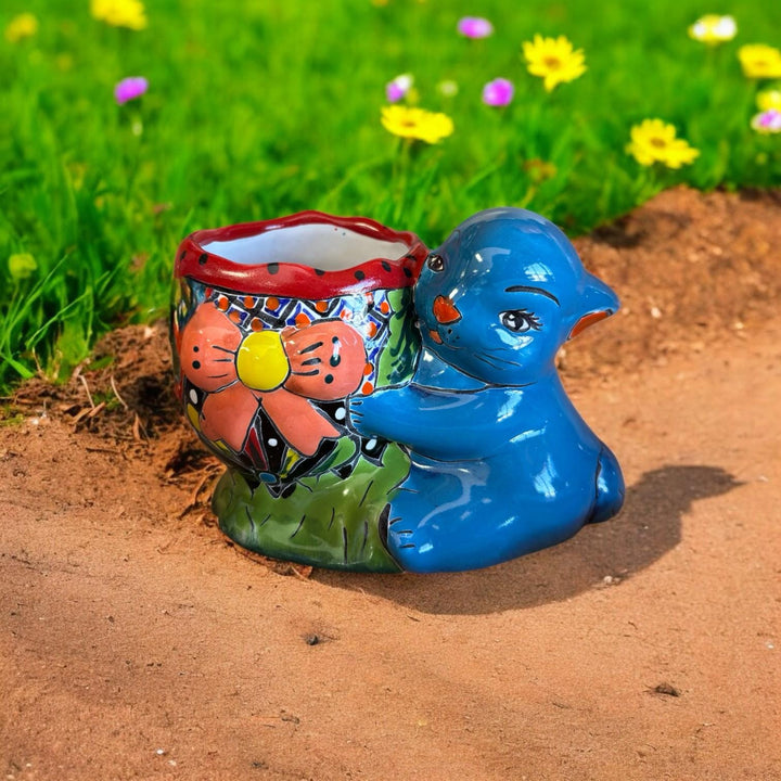 Hand Painted Easter Bunny Rabbit Planter Pot